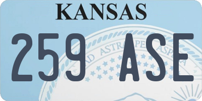 KS license plate 259ASE