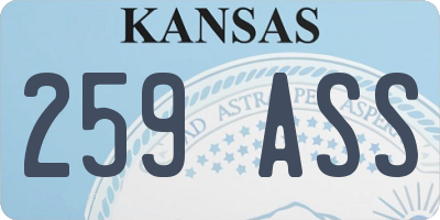 KS license plate 259ASS