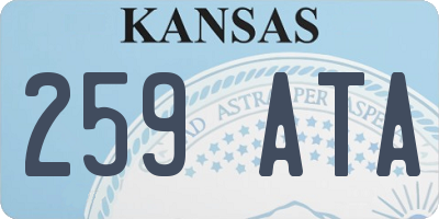 KS license plate 259ATA