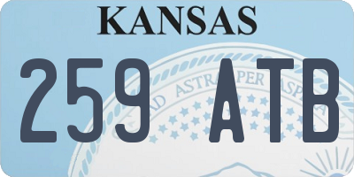 KS license plate 259ATB