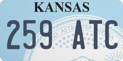 KS license plate 259ATC