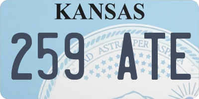 KS license plate 259ATE
