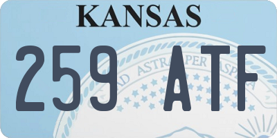 KS license plate 259ATF