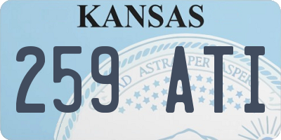 KS license plate 259ATI