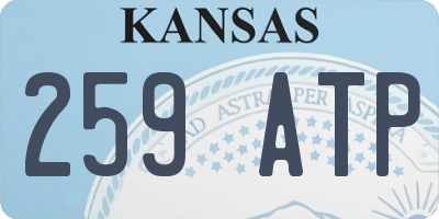 KS license plate 259ATP