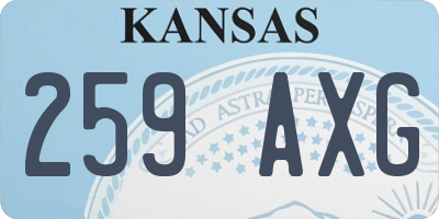 KS license plate 259AXG