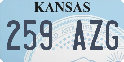 KS license plate 259AZG