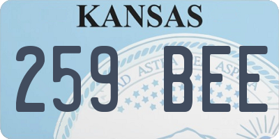 KS license plate 259BEE