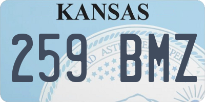 KS license plate 259BMZ