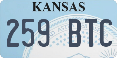 KS license plate 259BTC