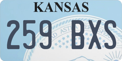 KS license plate 259BXS