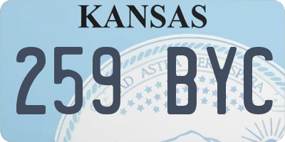 KS license plate 259BYC