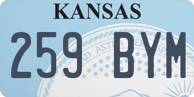 KS license plate 259BYM