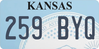 KS license plate 259BYQ