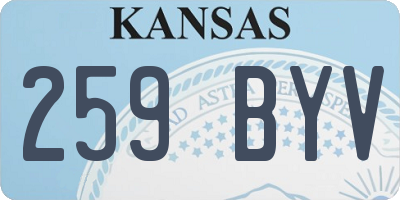 KS license plate 259BYV