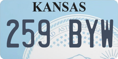 KS license plate 259BYW