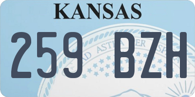 KS license plate 259BZH