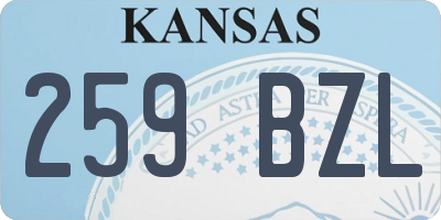 KS license plate 259BZL