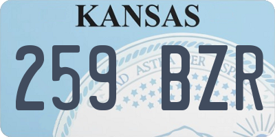 KS license plate 259BZR