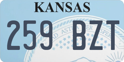 KS license plate 259BZT