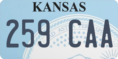KS license plate 259CAA