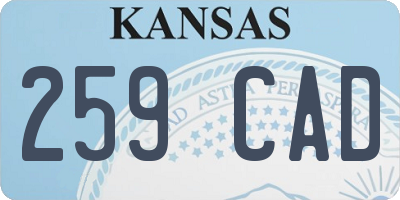 KS license plate 259CAD
