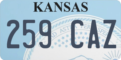 KS license plate 259CAZ