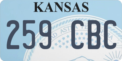KS license plate 259CBC