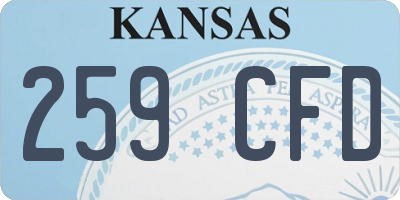 KS license plate 259CFD