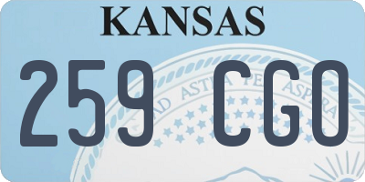 KS license plate 259CGO