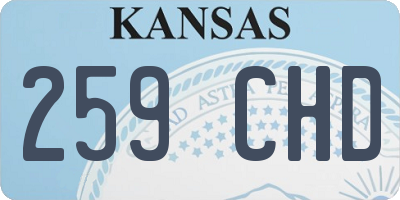KS license plate 259CHD