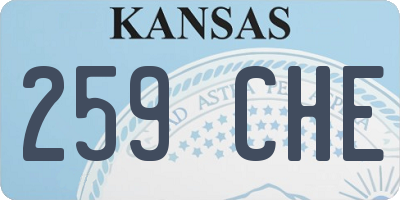 KS license plate 259CHE