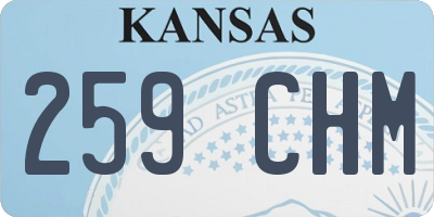 KS license plate 259CHM