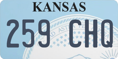 KS license plate 259CHQ