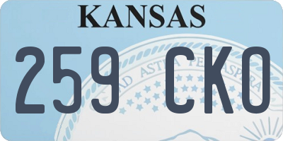 KS license plate 259CKO