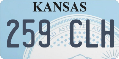 KS license plate 259CLH