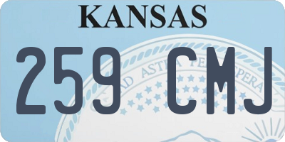 KS license plate 259CMJ