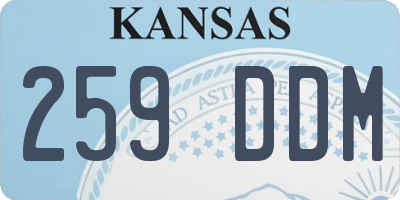 KS license plate 259DDM