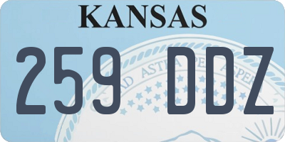 KS license plate 259DDZ