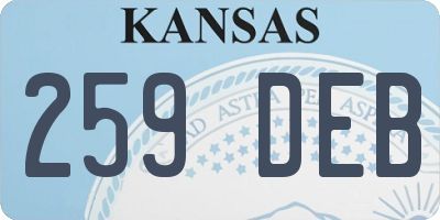 KS license plate 259DEB