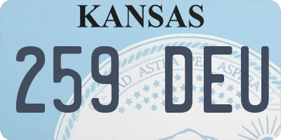 KS license plate 259DEU