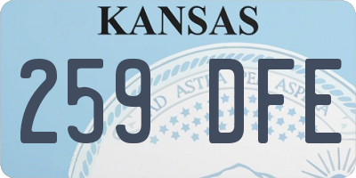 KS license plate 259DFE