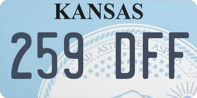 KS license plate 259DFF