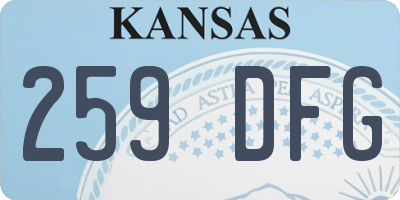 KS license plate 259DFG