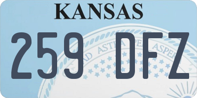KS license plate 259DFZ