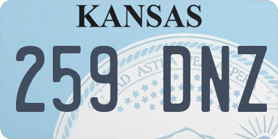 KS license plate 259DNZ