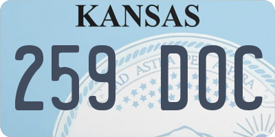 KS license plate 259DOC