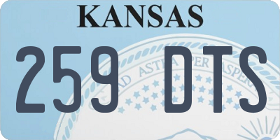 KS license plate 259DTS