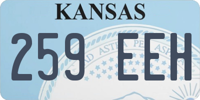 KS license plate 259EEH