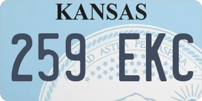 KS license plate 259EKC